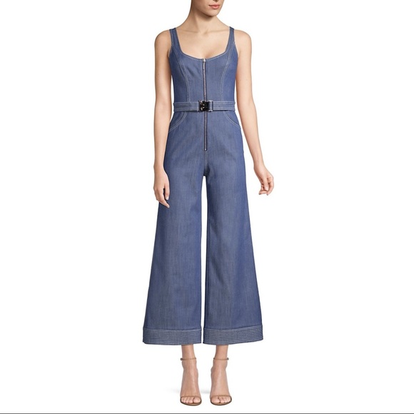 ALEXIS Bristol Chambray Flared 70’s Denim Jumpsuit - Picture 2 of 15